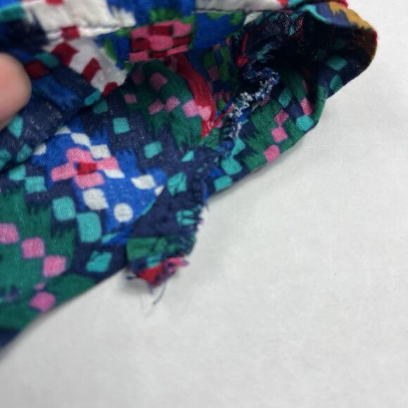 Maeve Anthropologie Topoxte Ikat Tunic Peplum 3/4 Sleeve Boho Vibrant Top 6 FLAW - Picture 12 of 12